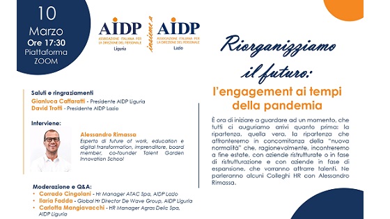 AIDP LIGURIA e AIDP LAZIO Riorganizziamo il futuro: l'engagement ai tempi della pandemia