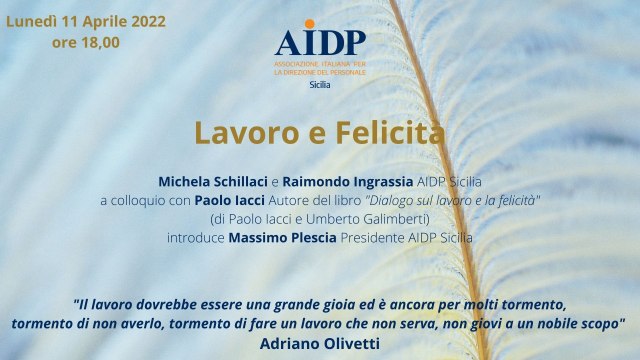 AIDP SICILIA Lavoro e felicit&agrave; 