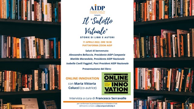  Il "salotto virtuale" Presentazione del libro: Innovazione online di Maria Vittoria Colucci