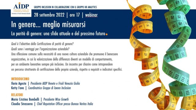 AIDP VENETO E FRIULI VENEZIA GIULIA In genere... meglio misurarsi